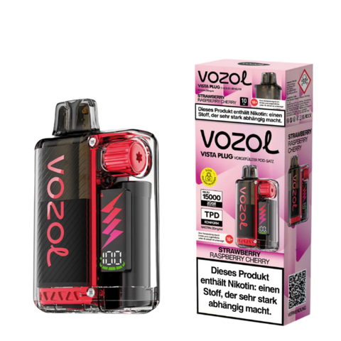Vozol Vista Plug 15K (TPD) STRAWBERRY RASPBERRY CHERRY