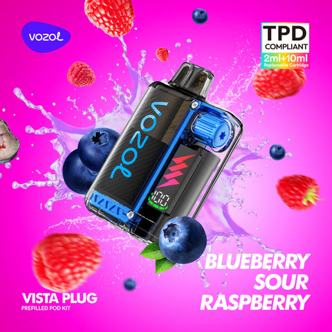 Vozol Vista Plug 15K (TPD) BLUEBERRY SOUR RASPBERRY