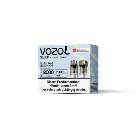Vozol Sleek Blue Razz Lemonade Vorgefüllte Pods 2x 2ml