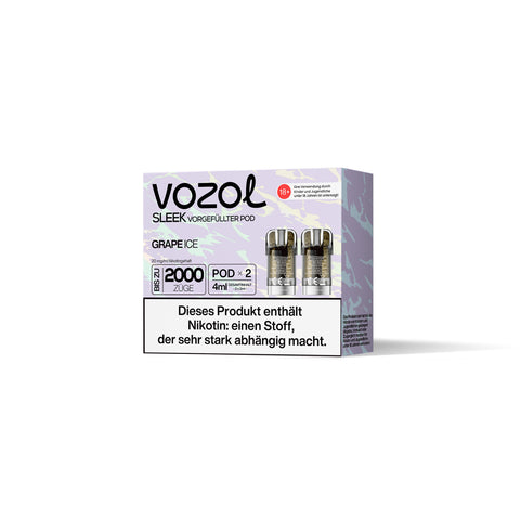 Vozol Sleek Grape Ice Vorgefüllte Pods 2x 2ml