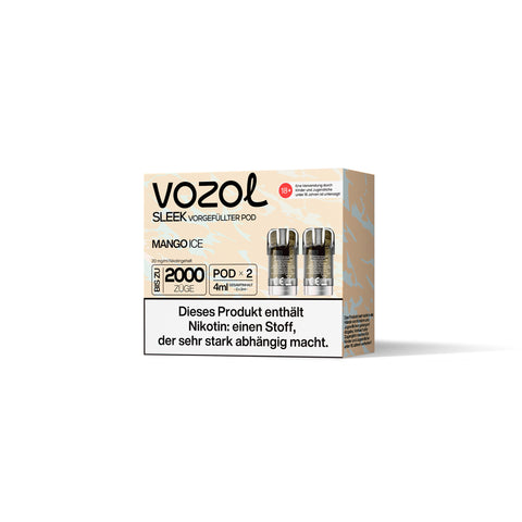Vozol Sleek Mango Ice Vorgefüllte Pods 2x 2ml