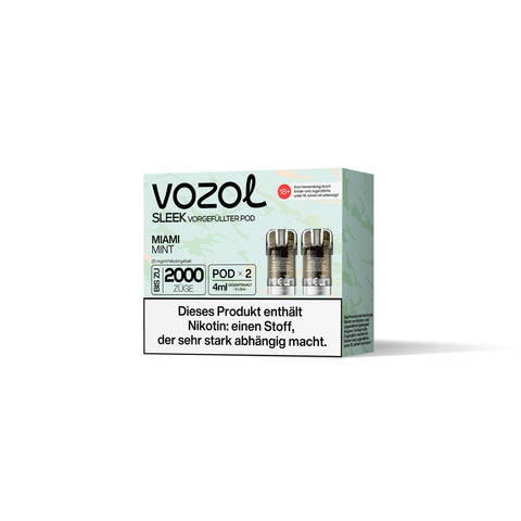 Vozol Sleek Maimi Mint Vorgefüllte Pods 2x 2ml