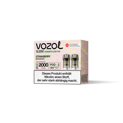 Vozol Sleek Strawberry Banana Vorgefüllte Pods 2x 2ml