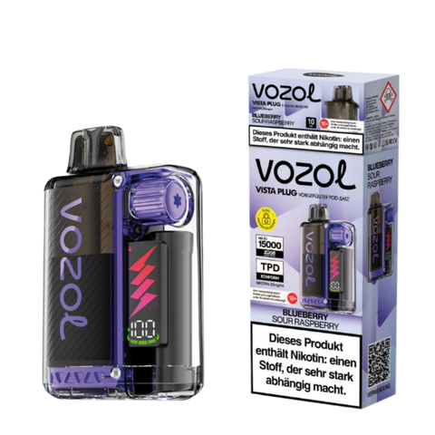 Vozol Vista Plug 15K (TPD) BLUEBERRY SOUR RASPBERRY